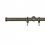 Tringle Bouchon 25 kit pose mur avec anneaux Houl&egrave;s Laiton Patiné T5015-38