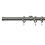 Tringle Bouchon 31 kit pose mur avec anneaux Houl&egrave;s Acier Brossé T5029-31