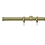 Tringle Bouchon 31 kit pose mur avec anneaux Houl&egrave;s Laiton Mat T5029-24
