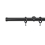Tringle Bouchon 31 kit pose mur avec anneaux Houl&egrave;s Nickel Noir T5029-34