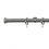 Tringle Absis 25 kit pose mur avec anneaux Houl&egrave;s Acier Brossé T5016-31