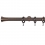 Tringle Absis 25 kit pose mur avec anneaux Houl&egrave;s Or Rose Brossé T5016-30