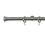 Tringle Absis 31 kit pose mur avec anneaux Houl&egrave;s Acier Brossé T5030-31