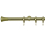 Tringle Absis 31 kit pose mur avec anneaux Houl&egrave;s Laiton Mat T5030-24