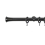 Tringle Absis 31 kit pose mur avec anneaux Houl&egrave;s Nickel Noir T5030-34