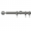 Tringle Boule 25 kit pose mur avec anneaux Houl&egrave;s Acier Brossé T5017-31