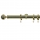 Tringle Boule 25 kit pose mur avec anneaux Houl&egrave;s Laiton Poli T5017-12