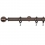 Tringle Boule 25 kit pose mur avec anneaux Houl&egrave;s Or Rose Brossé T5017-30