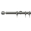 Tringle Boule 31 kit pose mur avec anneaux Houl&egrave;s Acier Brossé T5031-31
