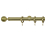 Tringle Boule 31 kit pose mur avec anneaux Houl&egrave;s Laiton Mat T5031-24