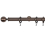 Tringle Boule 31 kit pose mur avec anneaux Houl&egrave;s Or Rose Brossé T5031-30