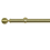 Tringle Boule 31 kit pose mur pour &oelig;illets Houl&egrave;s Laiton Mat T5052-24