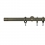 Tringle Focus 31 kit pose mur avec anneaux Houl&egrave;s Laiton Patiné T5026-3817