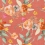 Tela Fleurs fauves &Eacute;tamine Corail 19592244
