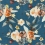 Tela Fleurs fauves &Eacute;tamine Bleu 19592545