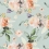 Tela Fleurs fauves &Eacute;tamine Bleu pastel 19592643