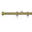 Tringle Regency 31 kit pose mur avec anneaux Houl&egrave;s Laiton Mat T5027-24