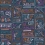 Papel pintado Na&iuml;f Maison Martin Morel Blue MMM-402-BLU