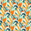 Terciopelo Calathea Harlequin Azul/Onsen/French Ochre/Paprika HQN3121138