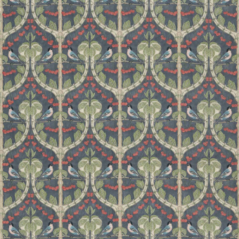Tela Birds & Cherries Cotton