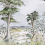 Papeles pintados panor&aacute;mico Pornic Int Casamance Cypres/ciel 75570100