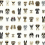 Papel pintado adh&eacute;sif Dog Days Rifle Paper Co. Grey PSW1462RL