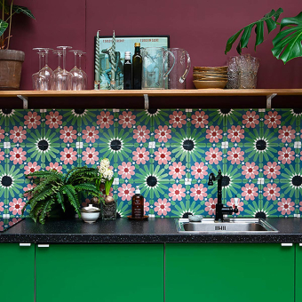 Azulejo de cemento Summer Flower