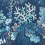 Papel pintado V&A Kilburn's Coral 1838 Ocean Blue 31116603
