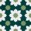Baldosa hidr&aacute;ulica Dryade Carodeco Vert/Blanc dryade2-20x20