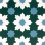 Baldosa hidr&aacute;ulica Dryade Carodeco Bleu/Blanc dryade3-20x20