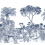 Papeles pintados panor&aacute;mico Savane Tenue de Ville Cobalt 231933