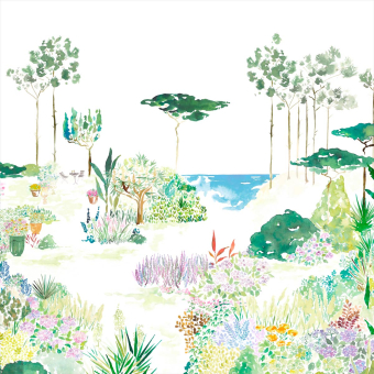 Papeles pintados panorámico Jardin de France Original