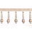 Frange quilles 25 cm Zelda Houl&egrave;s Albâtre 33179-9020