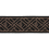 Ribetes brod&eacute; 75 mm Zelda baldosa Houl&egrave;s Ebène 32028-9990