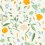 Papel pintado Adrienne Claire de Qu&eacute;netain Orange adrienne-orange