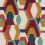Tela D&eacute;coupage Casamance Bordeaux bleu 45670313