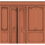 Papel pintado panor&aacute;mico Boiseries Haussmann Koziel Terracotta DPH013EU