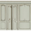 Papel pintado panor&aacute;mico Boiseries Haussmann Koziel Vert de gris DPH010EU