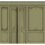 Papel pintado panor&aacute;mico Boiseries Haussmann Koziel Vert olive DPH005EU