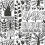 Papel pintado Arbre Primitif Initiales Noir/blanc BW3862