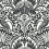 Papel pintado Aigrette Damass&eacute;e Initiales Noir BW3931