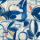 Papeles pintados panor&aacute;mico Giant Abstract Tres Tintas Barcelona Navy M4905-1