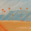 Papeles pintados panor&aacute;mico Palms View Tres Tintas Barcelona Orange M4903-2