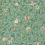 Papel pintado Bird & Pomegranate Morris and Co Silver turquoise/Coral DMCR216453