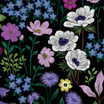 Papeles pintados panorámico Fleurs des Champs Alix