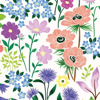Papeles pintados panorámico Petites Fleurs des Champs Nelly