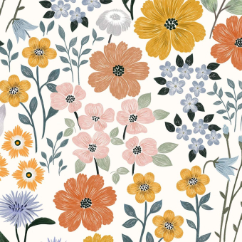 Papeles pintados panorámico Petites Fleurs des Champs Suzanne