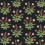 Papel pintado Fleurs de Pr&eacute; Initiales Vert et Noir AC9152
