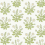 Papel pintado Fleurs de Pr&eacute; Initiales VERT ET BLANC AC9155