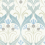 Papel pintado M&eacute;daillon Pomme de Pin Initiales BLEU ET VERT DOUX AC9171